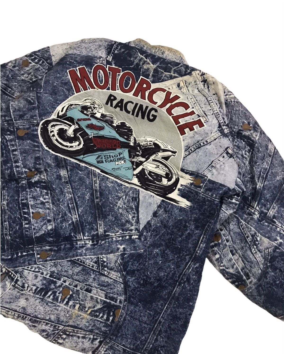 Japanese Brand 🇯🇵 Exclusive Distressed Kimono Jeans and Racing Inspired Size US M / EU 48-50 / 2 - 1 Thumbnail
