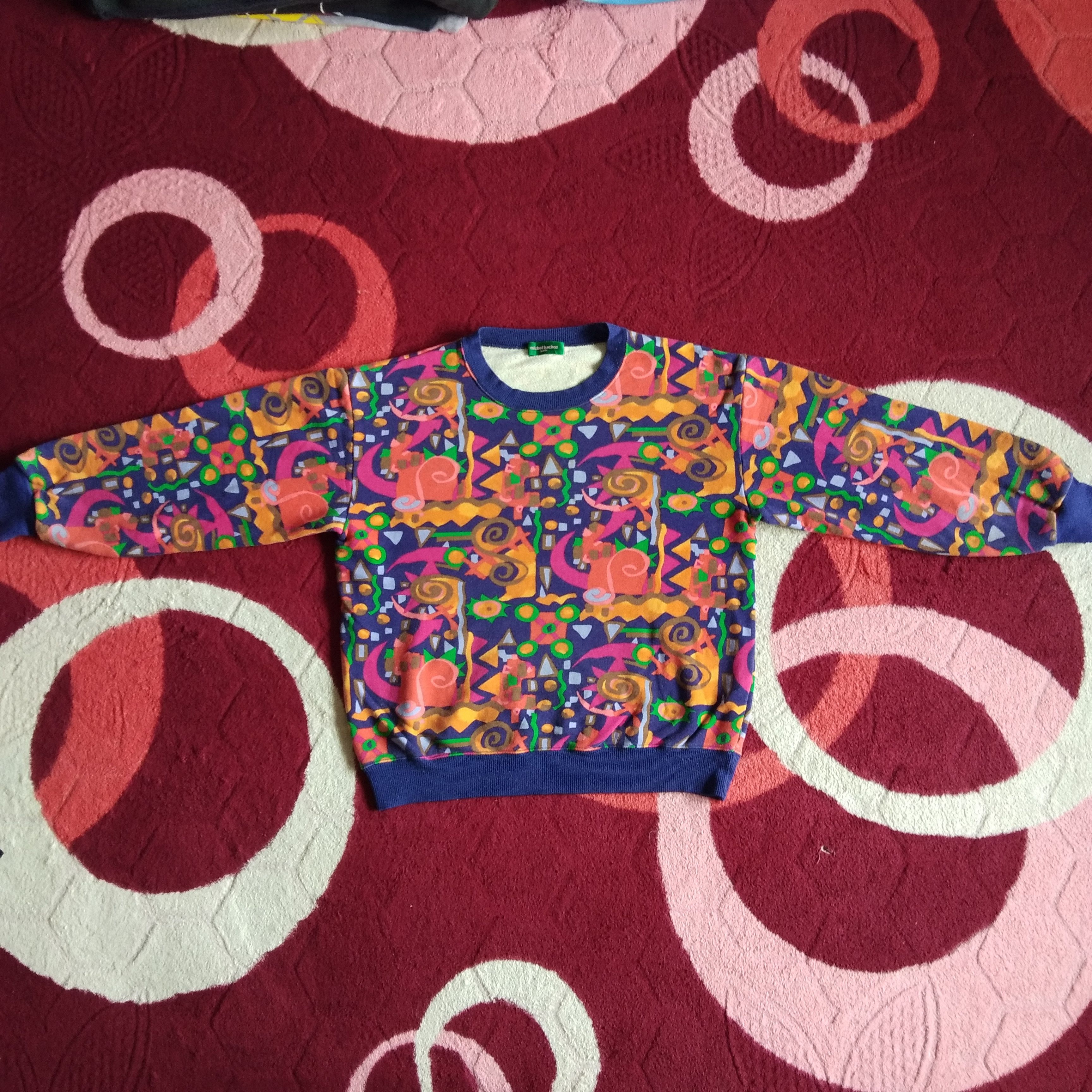 Vintage Vintage Michel Bachoz Paris Multicolor Sweatshirt Size US M / EU 48-50 / 2 - 2 Preview