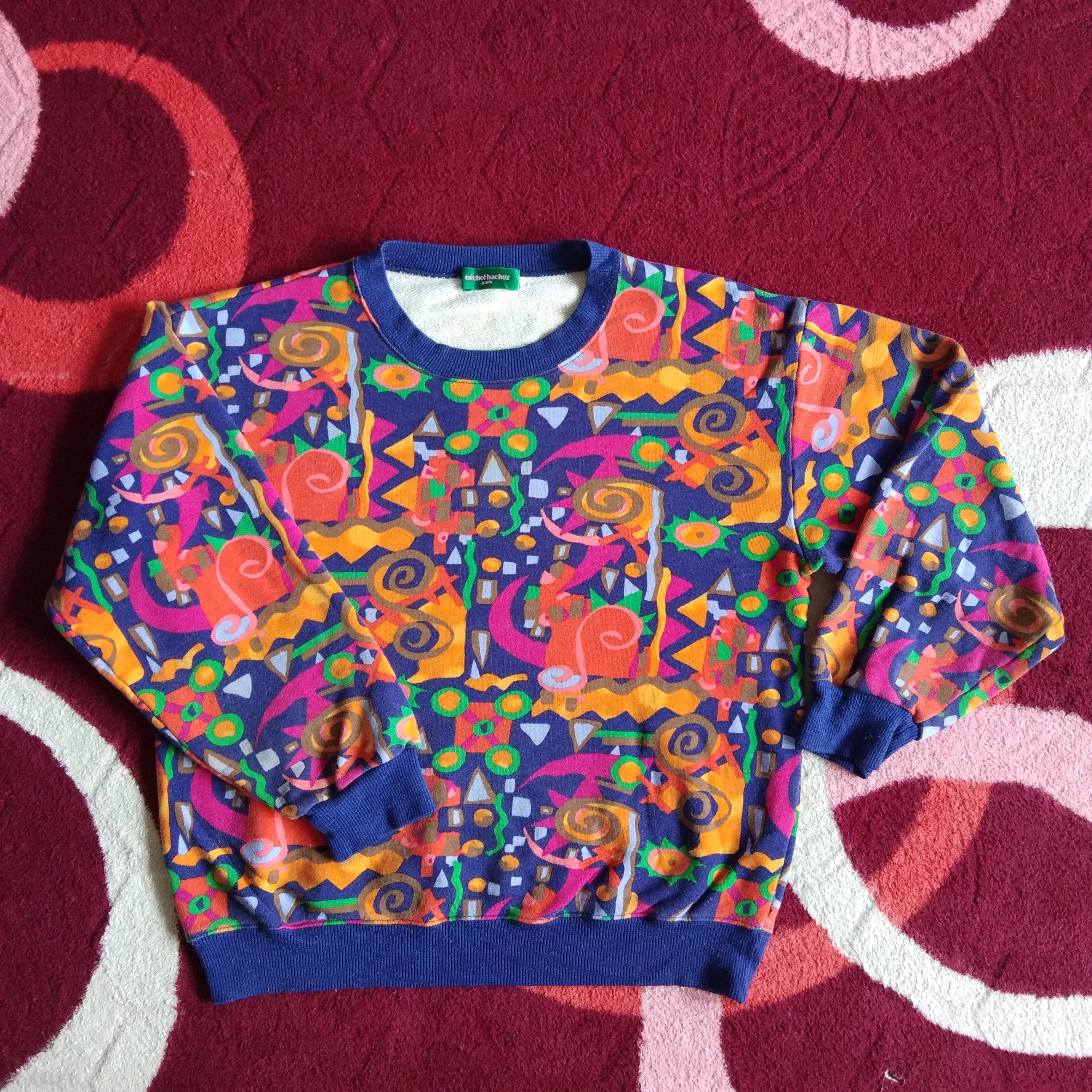 Vintage Vintage Michel Bachoz Paris Multicolor Sweatshirt Size US M / EU 48-50 / 2 - 4 Thumbnail