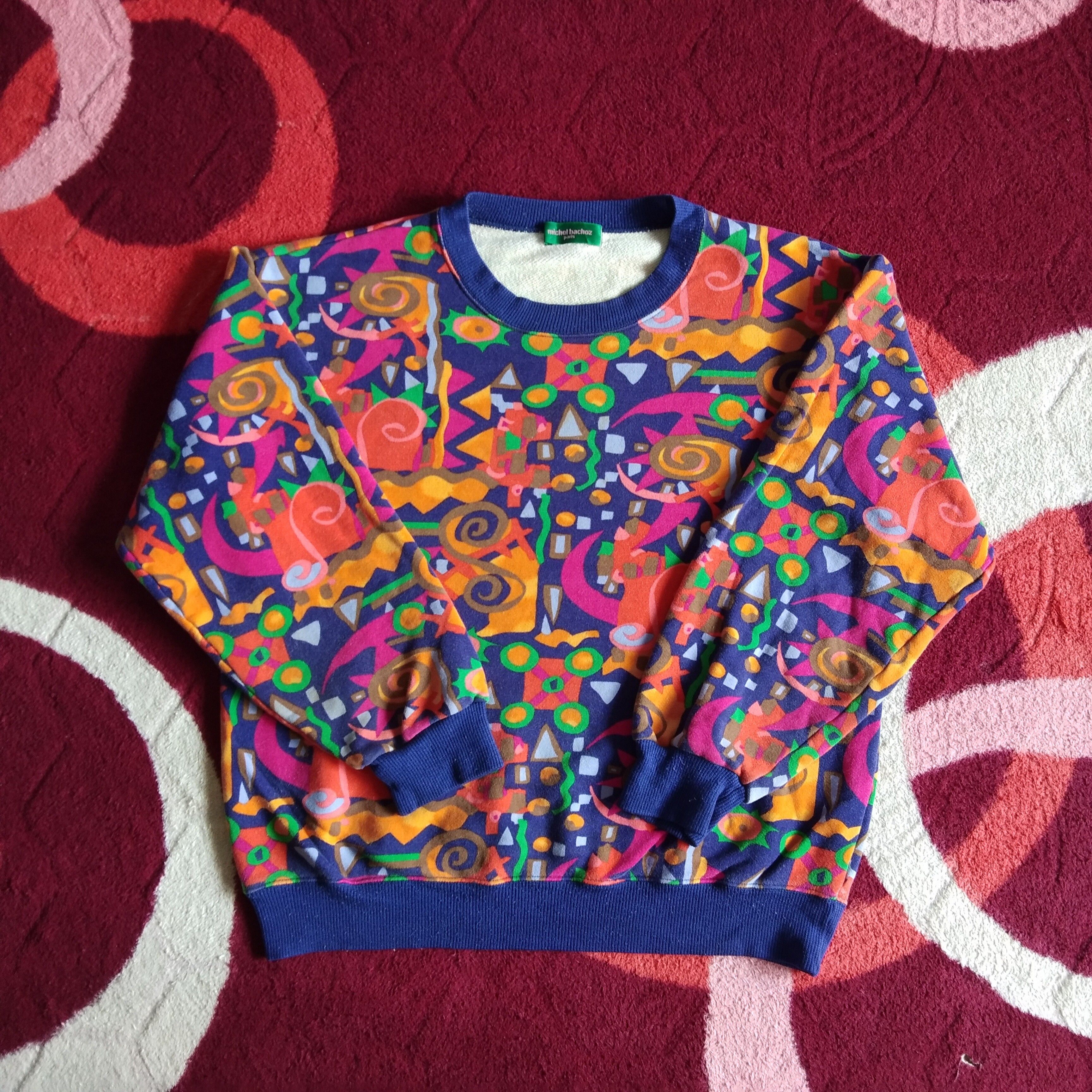 Vintage Vintage Michel Bachoz Paris Multicolor Sweatshirt Size US M / EU 48-50 / 2 - 1 Preview