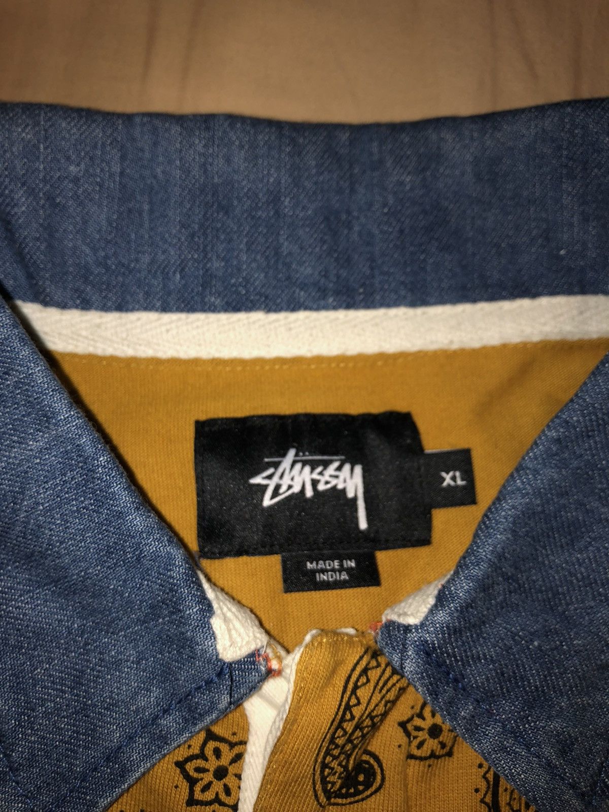 Stussy Stussy denim collar paisley shirt Size US XL / EU 56 / 4 - 3 Thumbnail