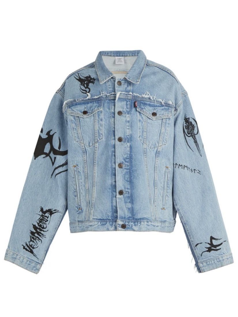Levi's × Vetements Vetements x Levi's Tribal-print Oversized Denim