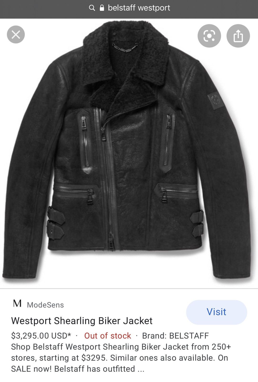 Belstaff Belstaff shearling jacket, Westport size L | Grailed