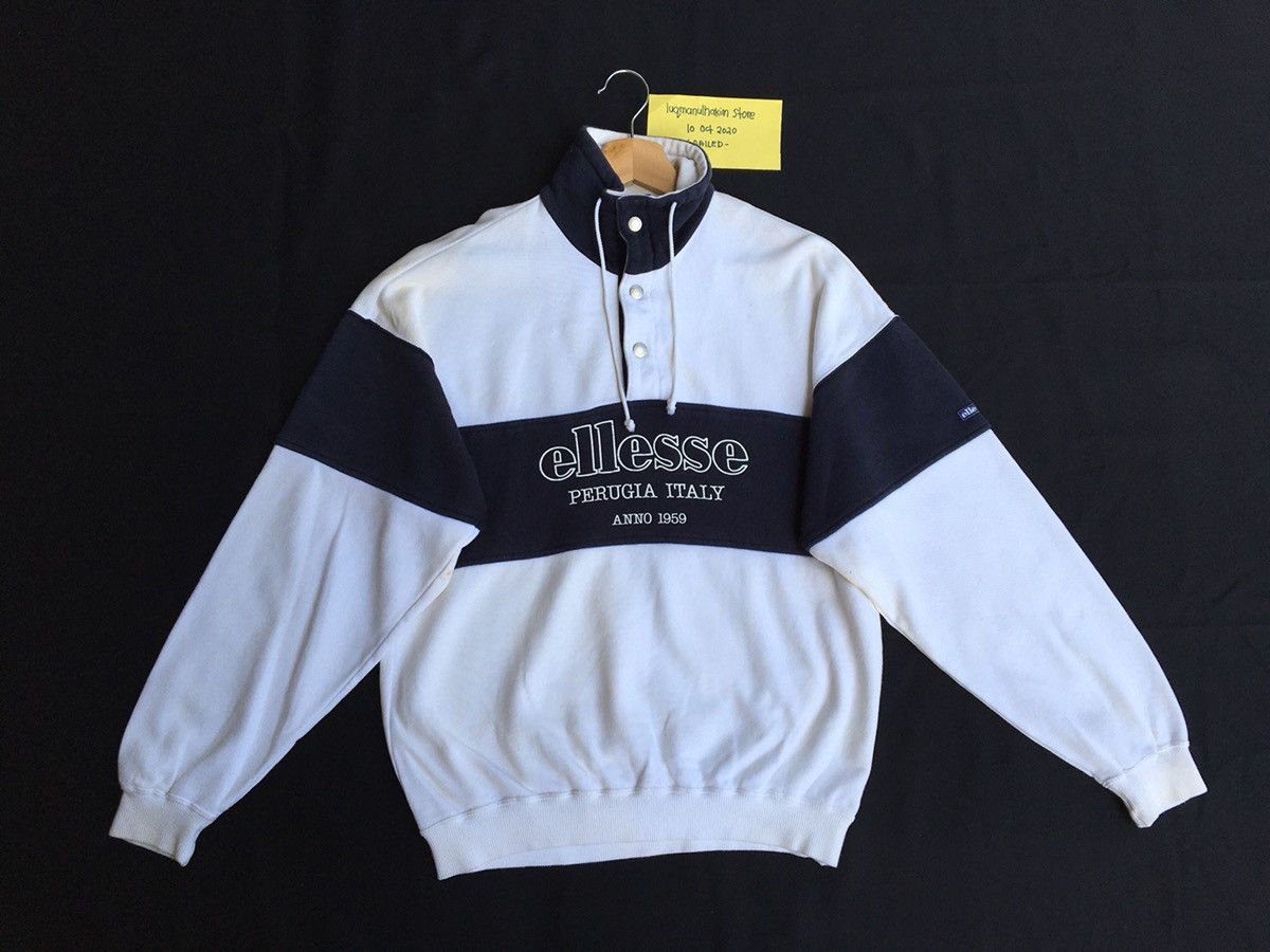 Ellesse Vintage Ellesse Perugia Italy Spellout Sweatshirt Size US L / EU 52-54 / 3 - 1 Thumbnail