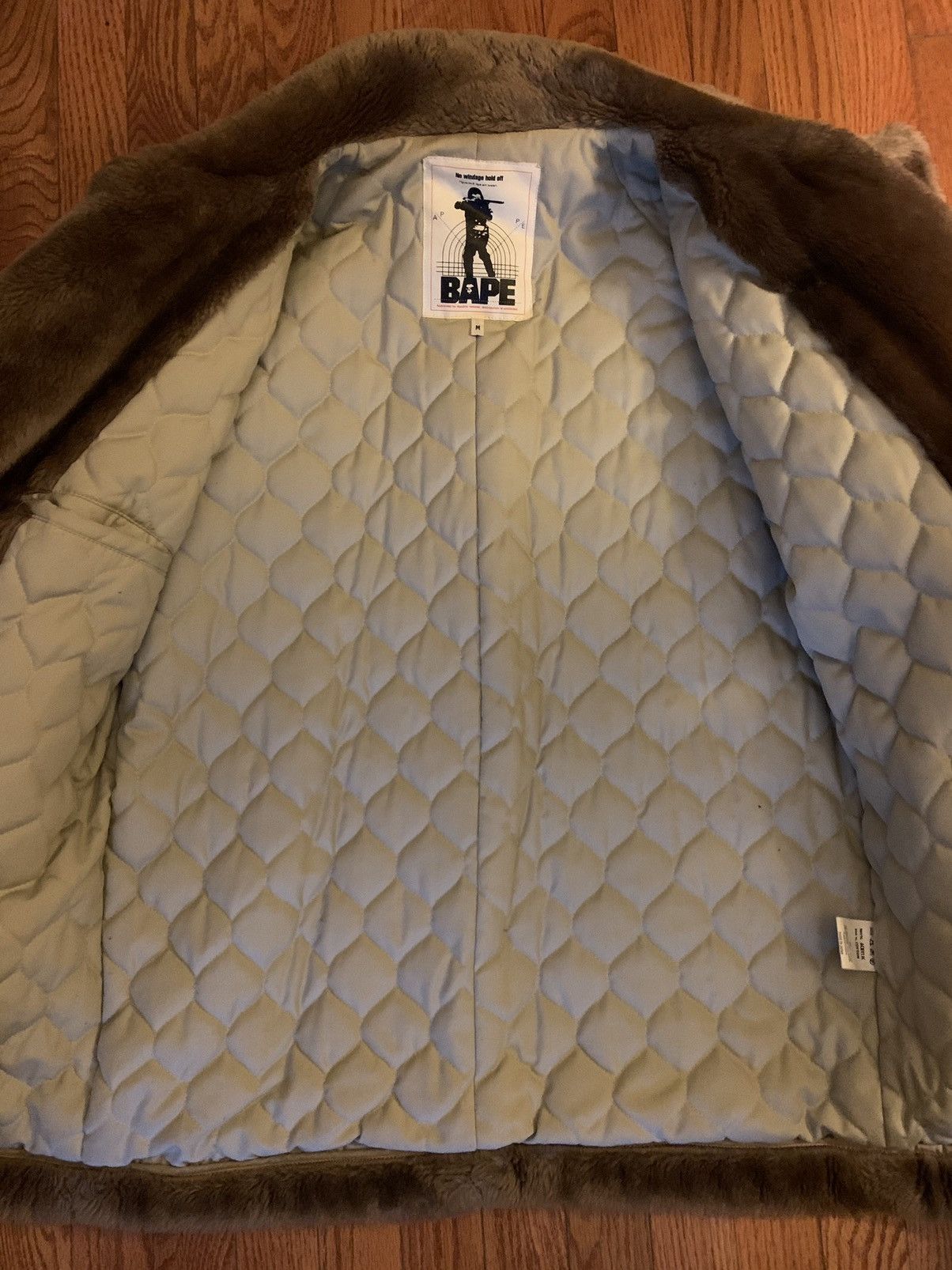 Bape A Bathing Ape - Faux Fur Peacoat Size US M / EU 48-50 / 2 - 2 Thumbnail