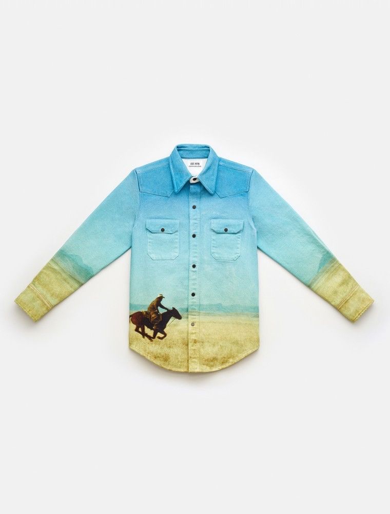 Calvin Klein Raf Simons Calvin Klein Jeans EST. 1976 Landscape Western Shirt Grailed