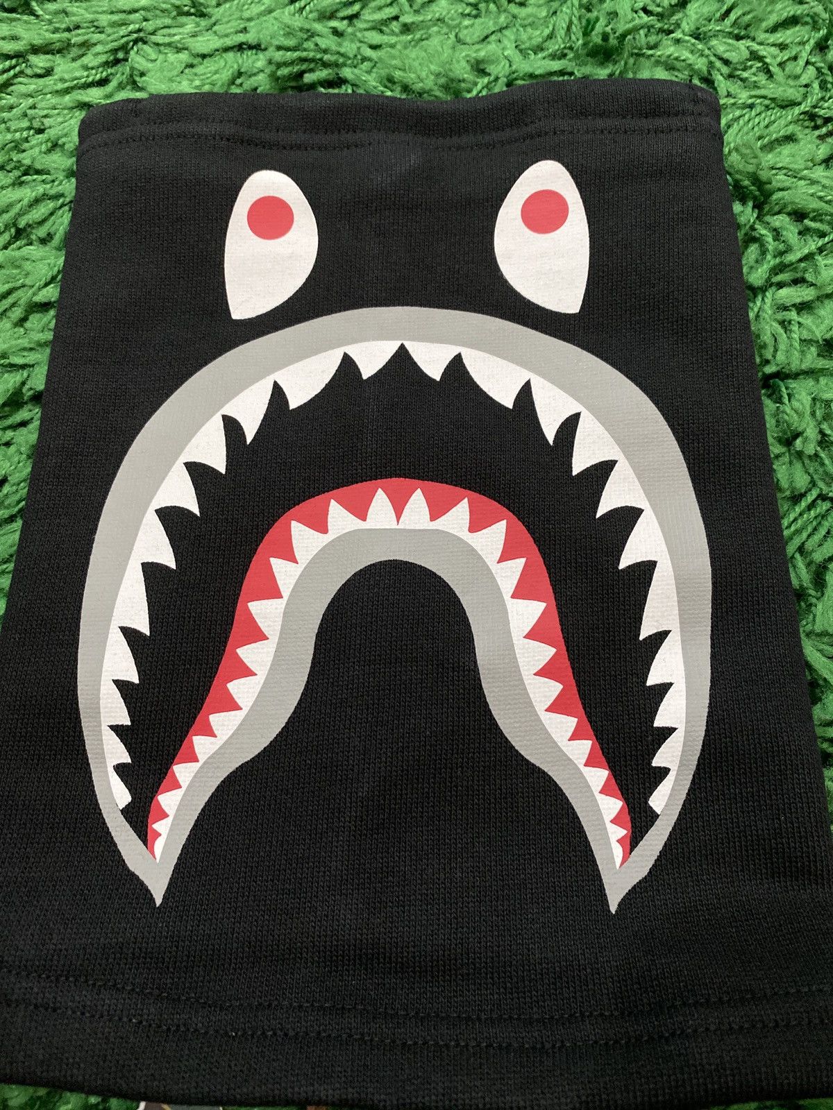 Bape Bape Black Shark neck warmer gator mask Grailed