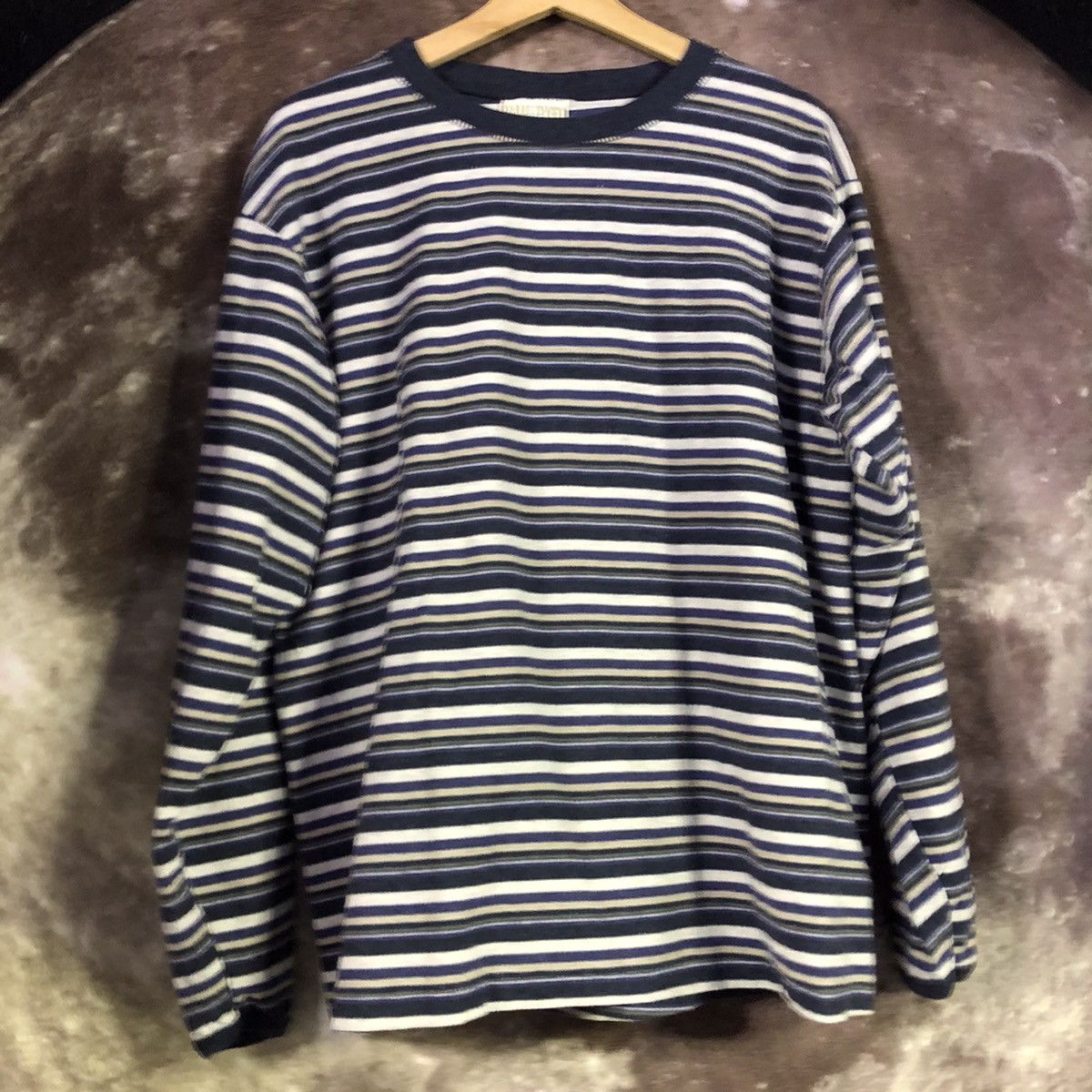 Vintage Vintage Bale Dyed Originals Striped Long Sleeve Tee Shirt