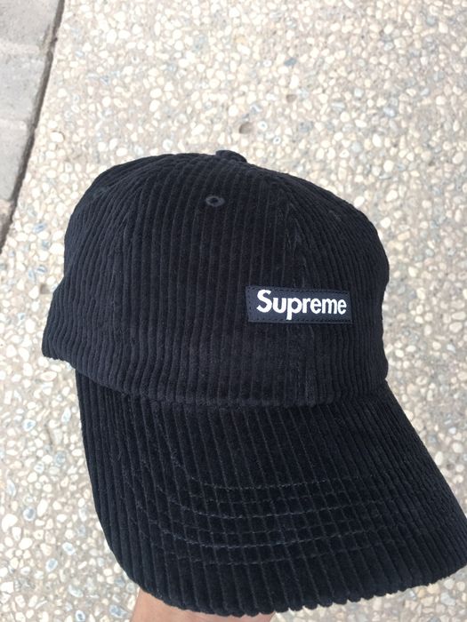 Supreme Supreme Ripple Corduroy Small Box 6 Panel Black | Grailed