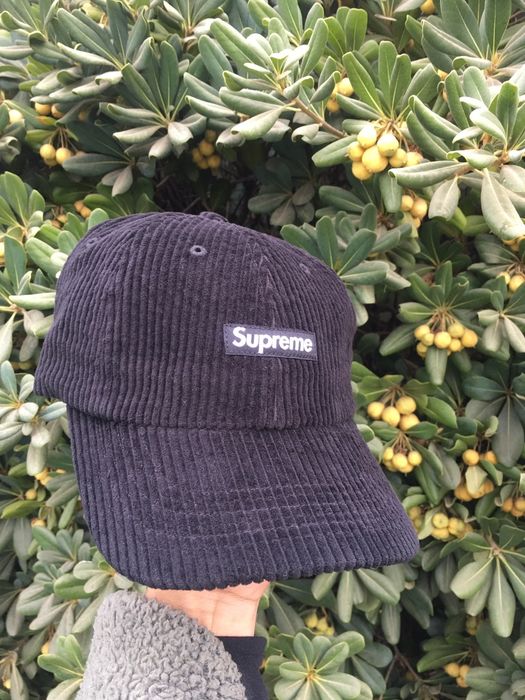 Supreme Supreme Ripple Corduroy Small Box 6 Panel Black | Grailed