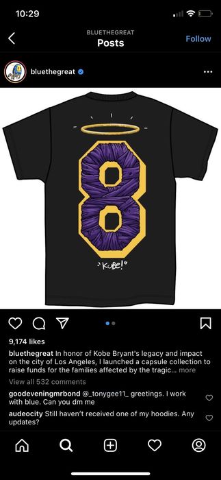 Blue the store great kobe shirt