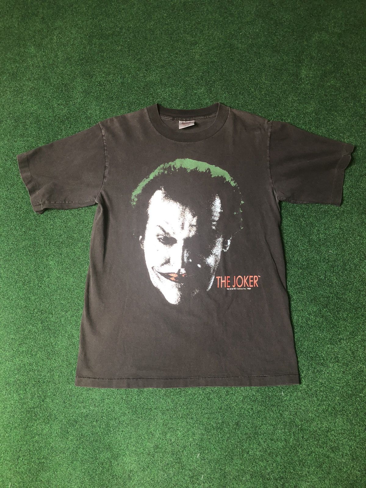 BATMAN JOKER Movie T-shirt for men, size M cotton brown type Vintage Second Hand