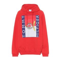 Vetements Red Tommy Hilfiger Edition Double Sleeve Hoodie Vetements