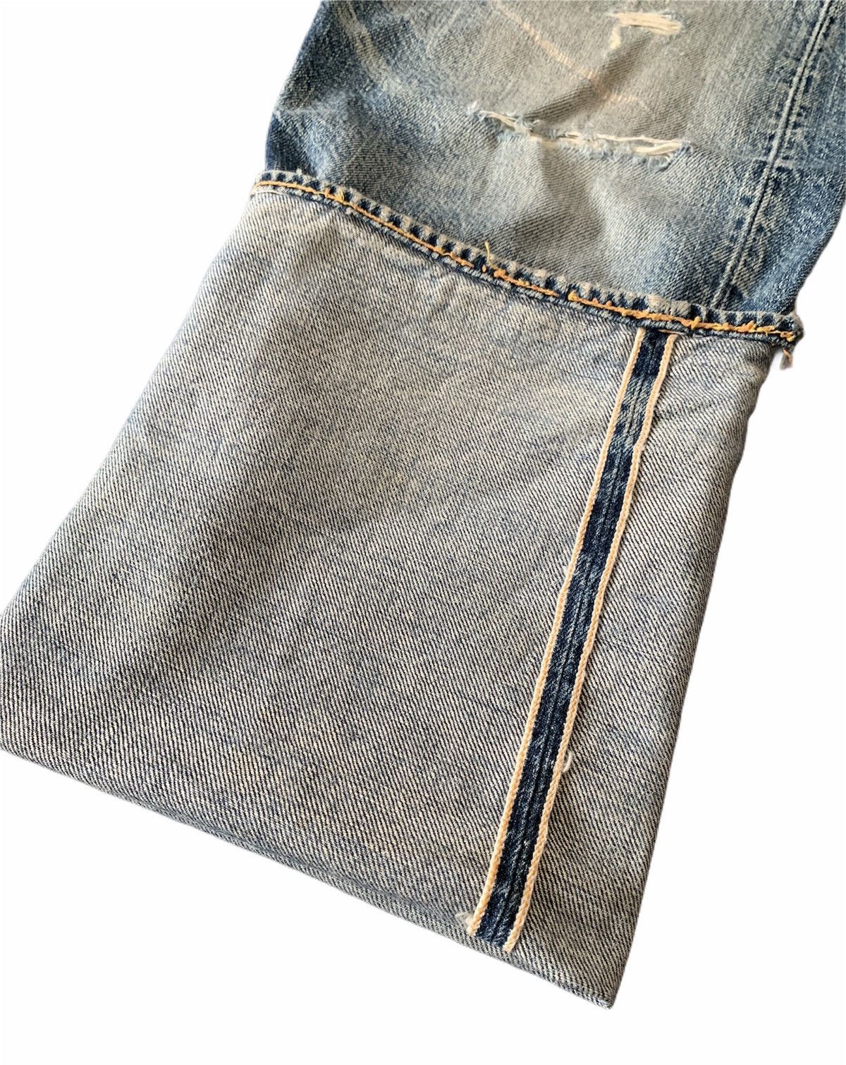 Evisu Evisu selvedge distressed broken denim indigo japanese Size US 31 - 7 Thumbnail