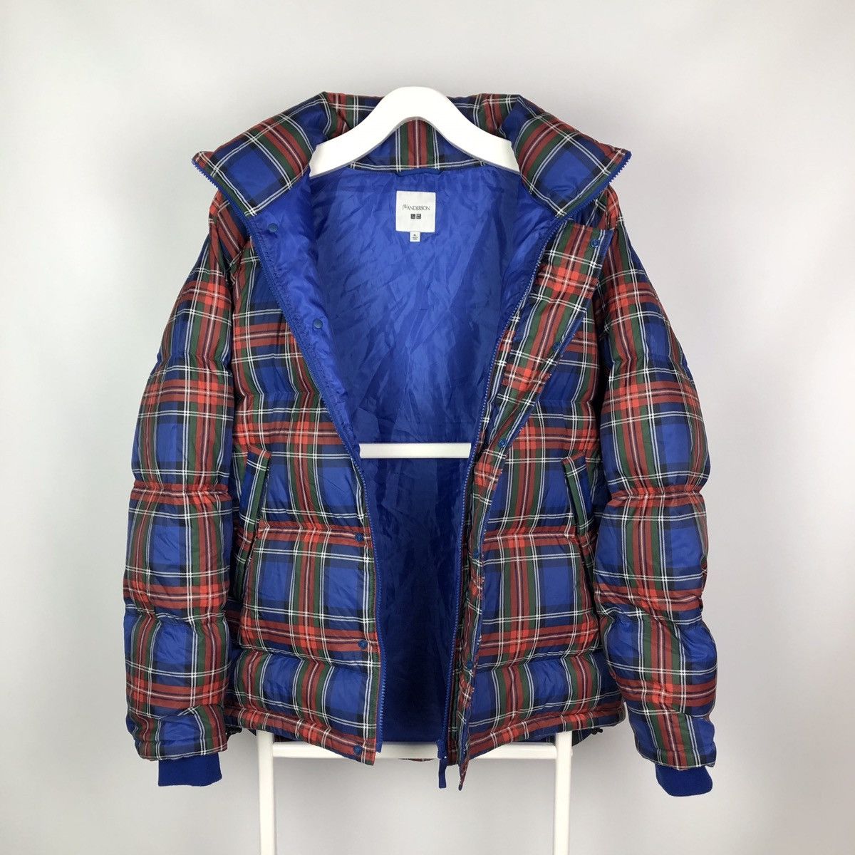 90's old uniqlo shell jacket check plaid