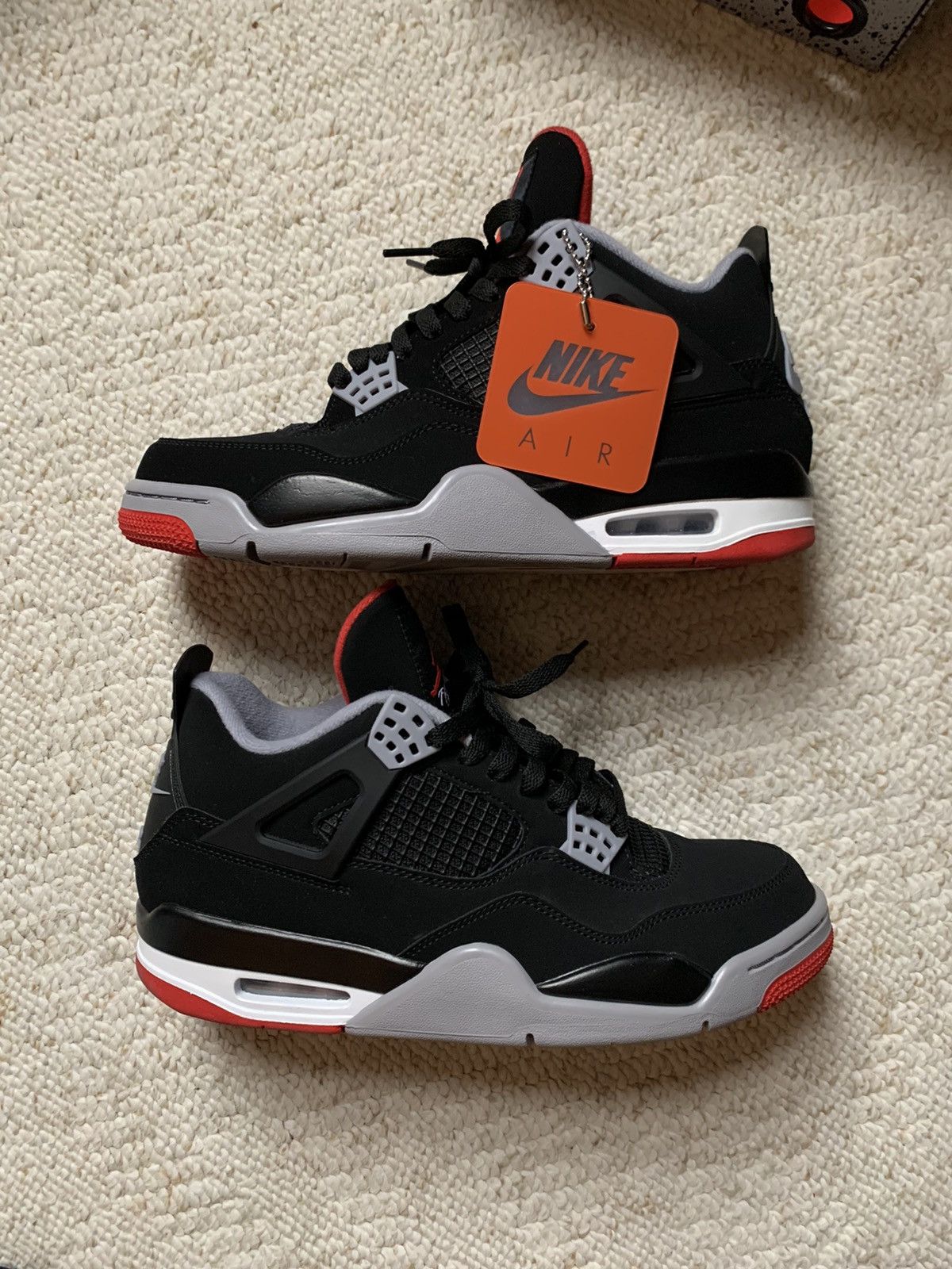 Jordan Brand VNDS Nike Air Jordan 4 Retro OG 2019 Bred Black Cement sz9 ...