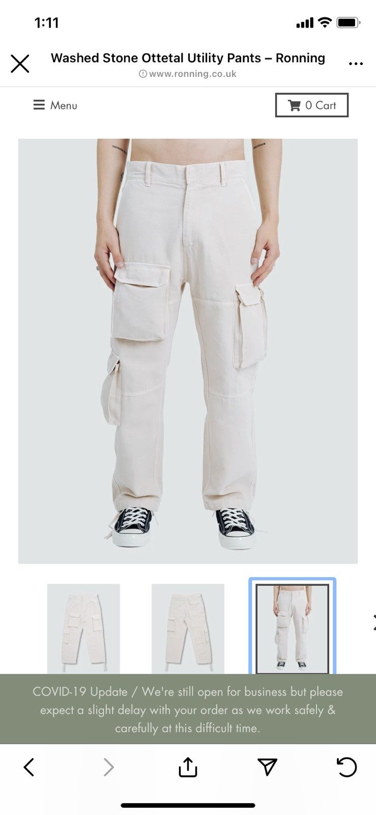 Ronning Ronning Washed Stone/Walnut Ottetal Utility Cargo Pants Size US 34 / EU 50 - 5 Thumbnail