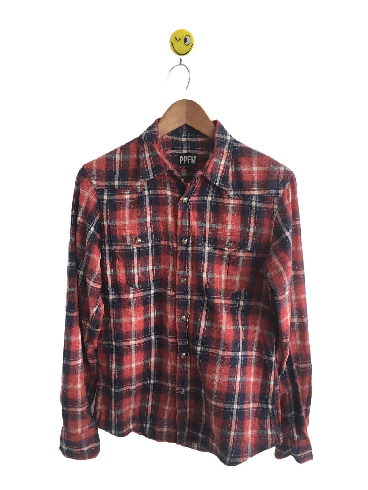 Vintage PPFM plaid check flannel snap button | Grailed