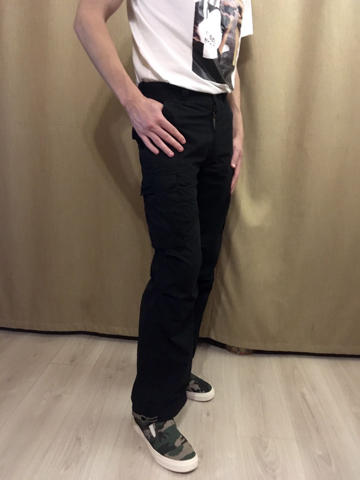 Schott × Vintage Schott NYC Cargoes Black Pants Size US 32 / EU 48 - 3 Thumbnail