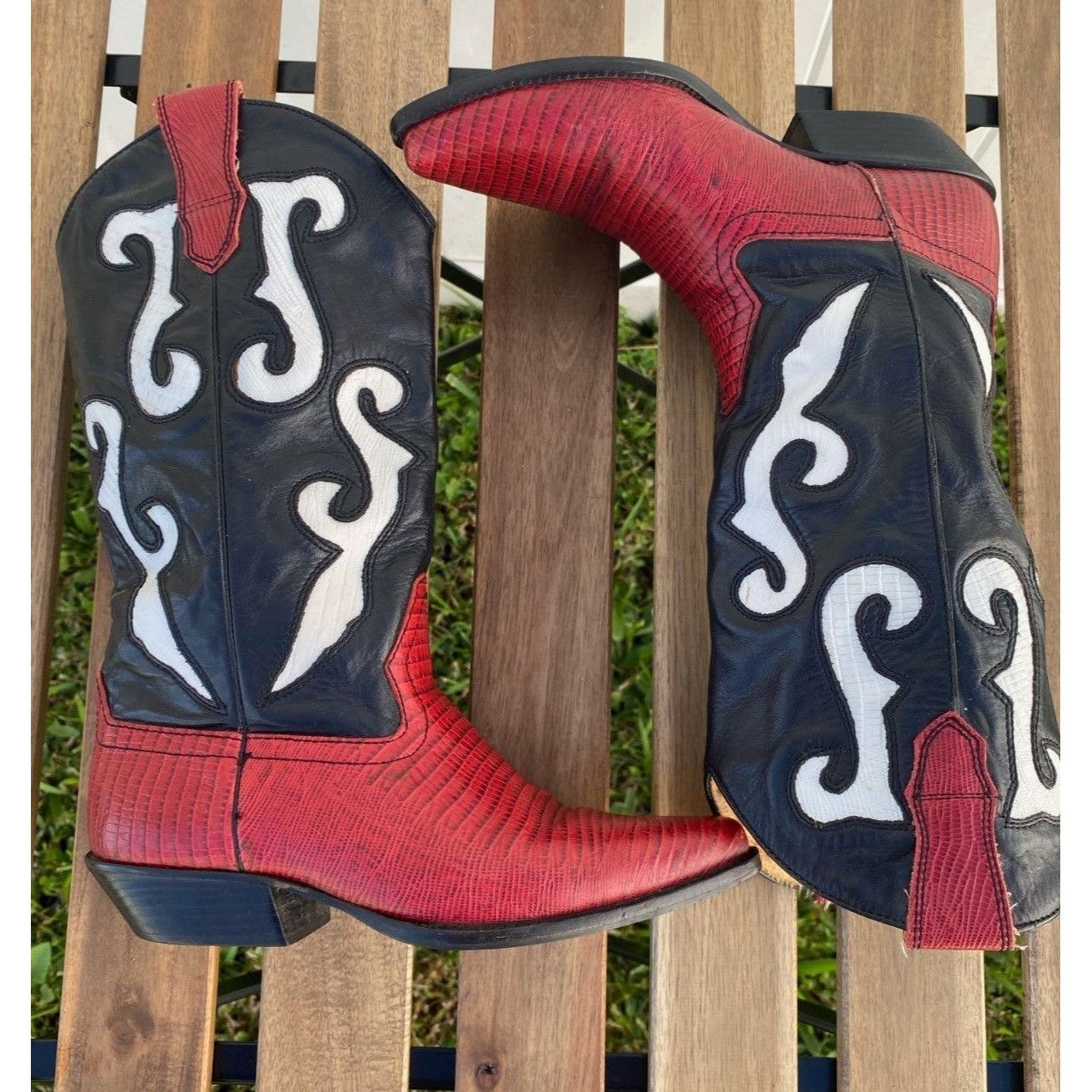 Nine west red boots hotsell