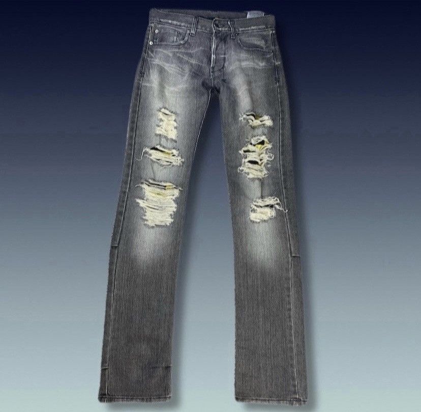 Jeremy Scott X Ksubi Distressed Inside Print Denim Jeans