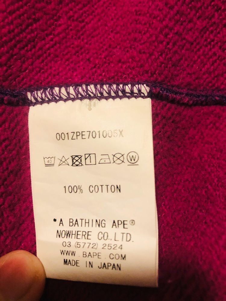 Bape Purple/red camo Bape shark hoodie Size US XXL / EU 58 / 5 - 7 Thumbnail