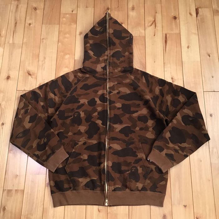 Bape BAPE Brown camo separate full zip hoodie | Grailed