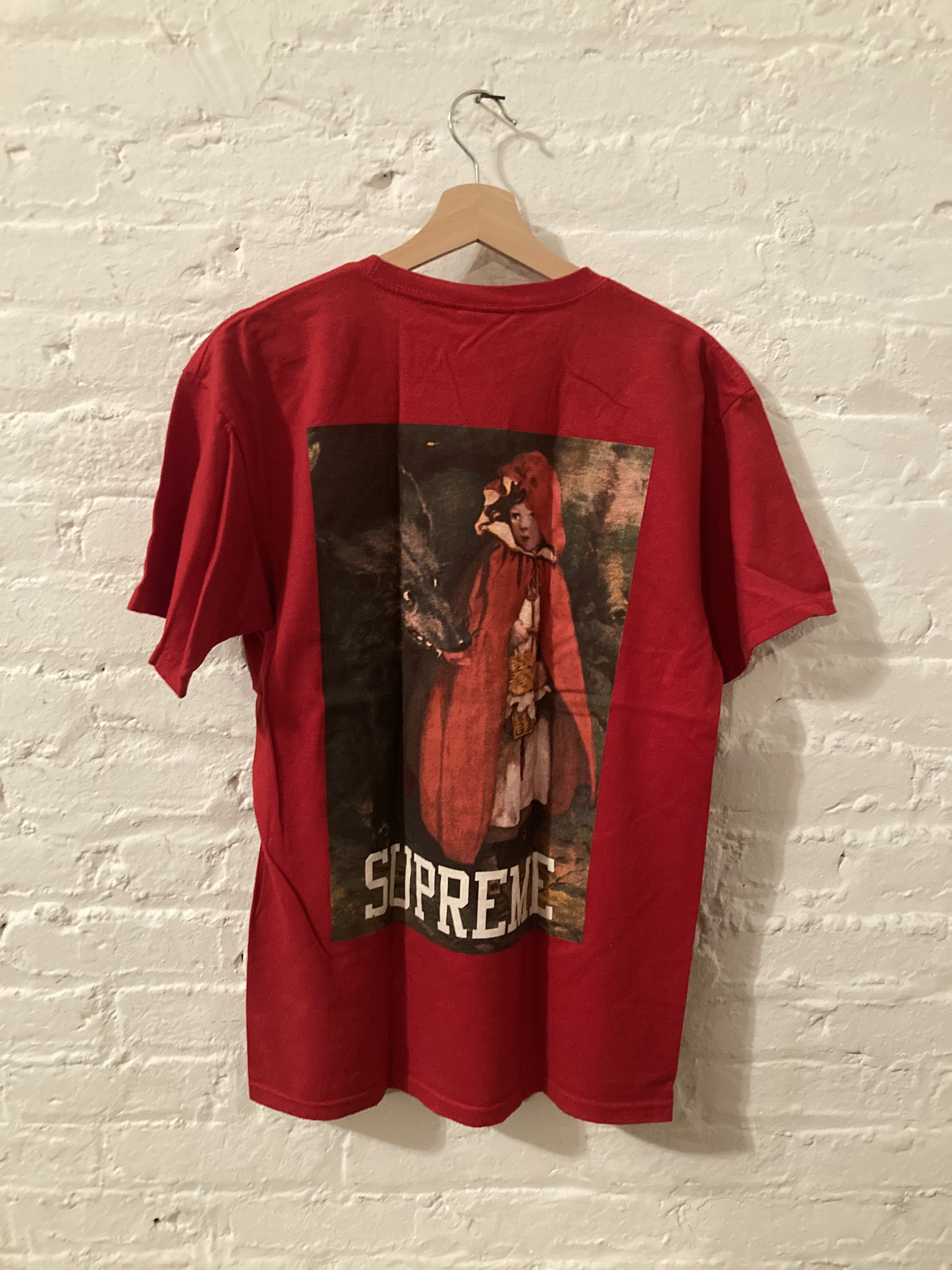 Supreme red store riding hood tee