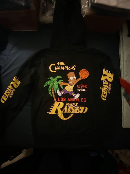 NBA BORN X RAISED Lakers Champions El Barto Hoodies | Grailed