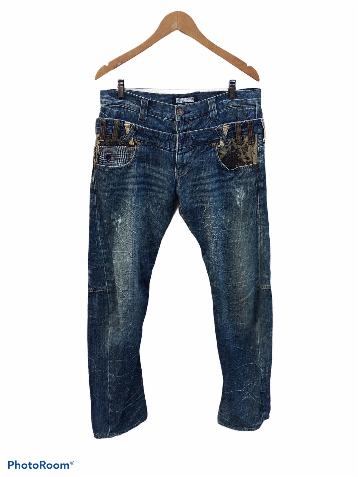 Japanese Brand Explosion by Dominate Handcraft Double Waist Jeans Size US 34 / EU 50 - 1 Thumbnail