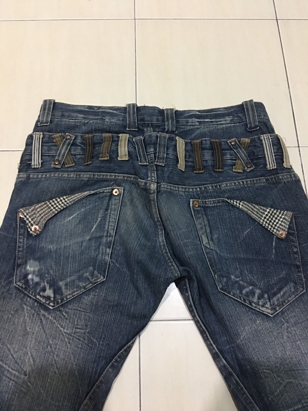 Japanese Brand Explosion by Dominate Handcraft Double Waist Jeans Size US 34 / EU 50 - 8 Thumbnail