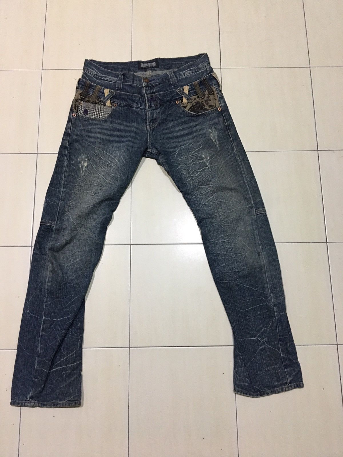 Japanese Brand Explosion by Dominate Handcraft Double Waist Jeans Size US 34 / EU 50 - 9 Thumbnail
