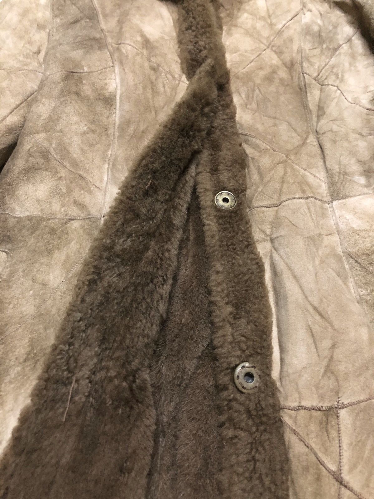 Branded Leather × Japanese Brand Vintage Japan Moleskin Faux Fur Leather Patch Jacket Size US S / EU 44-46 / 1 - 6 Thumbnail