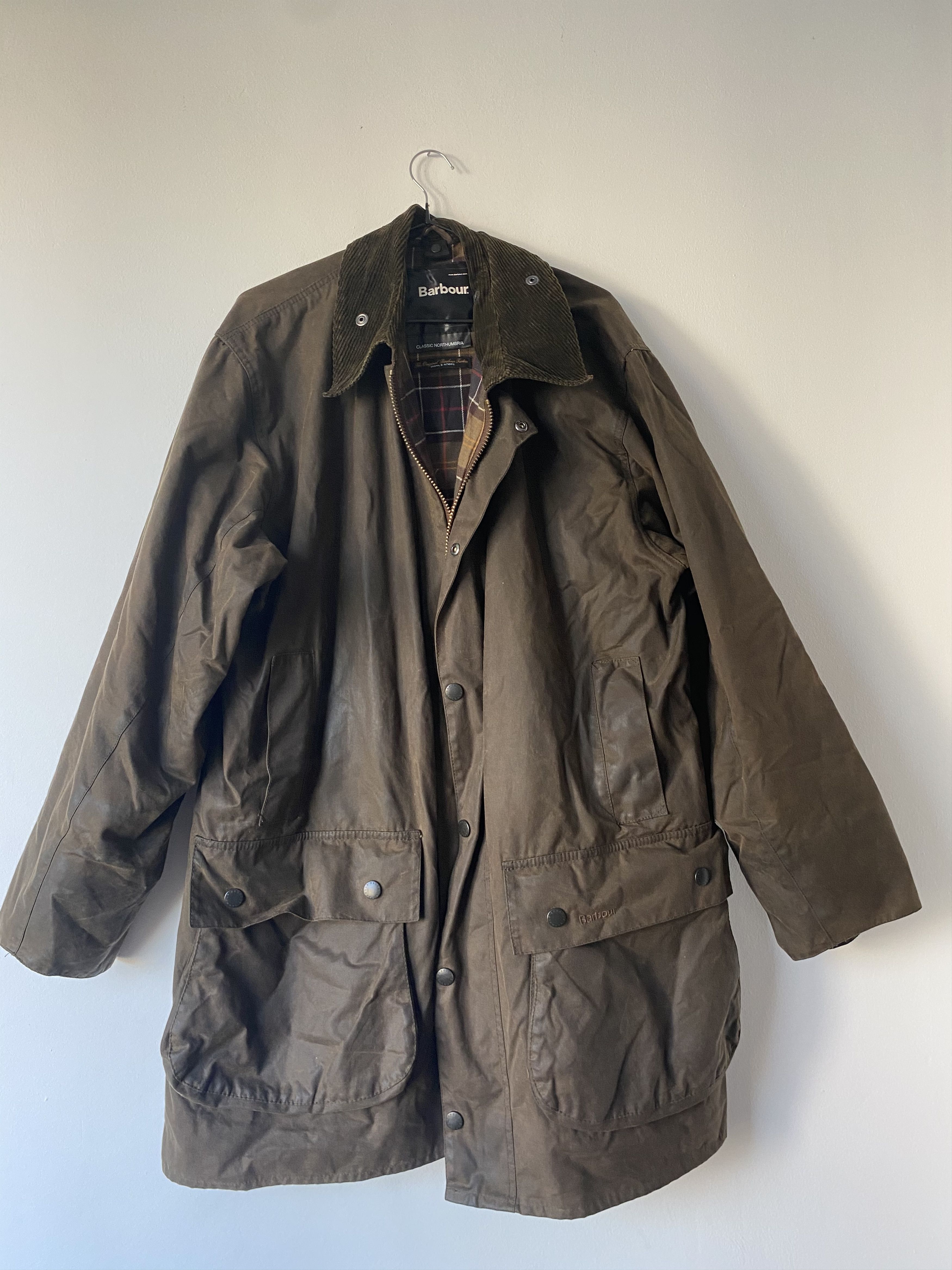 Barbour classic northumbria waxed jacket clearance