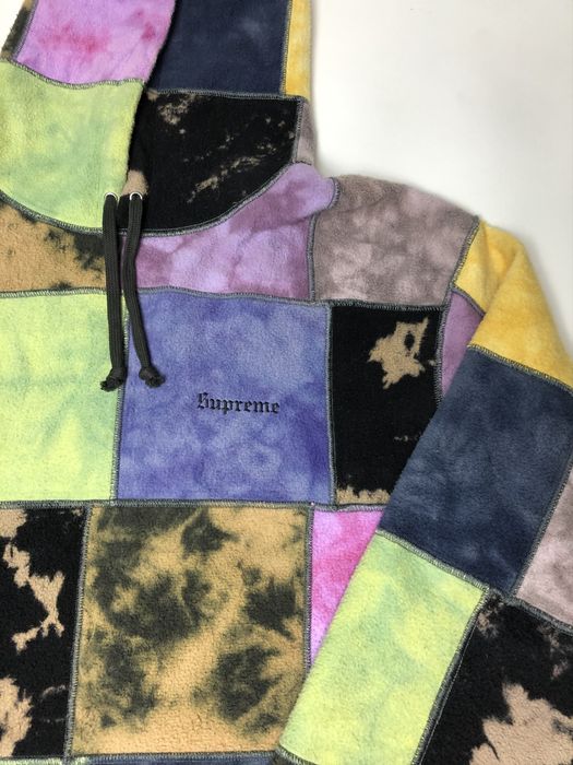 Supreme patchwork tie dye hooded sweatshirt tie on sale dye