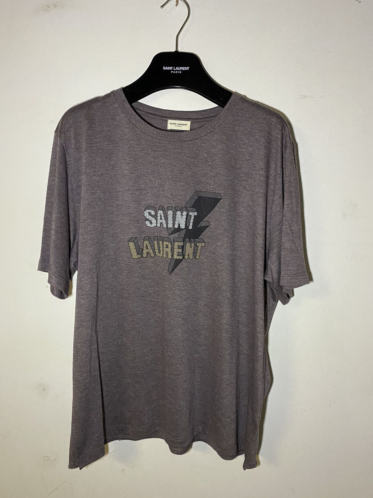 Saint Laurent Paris Saint Laurent Purple Lightning Bolt Tee | Grailed