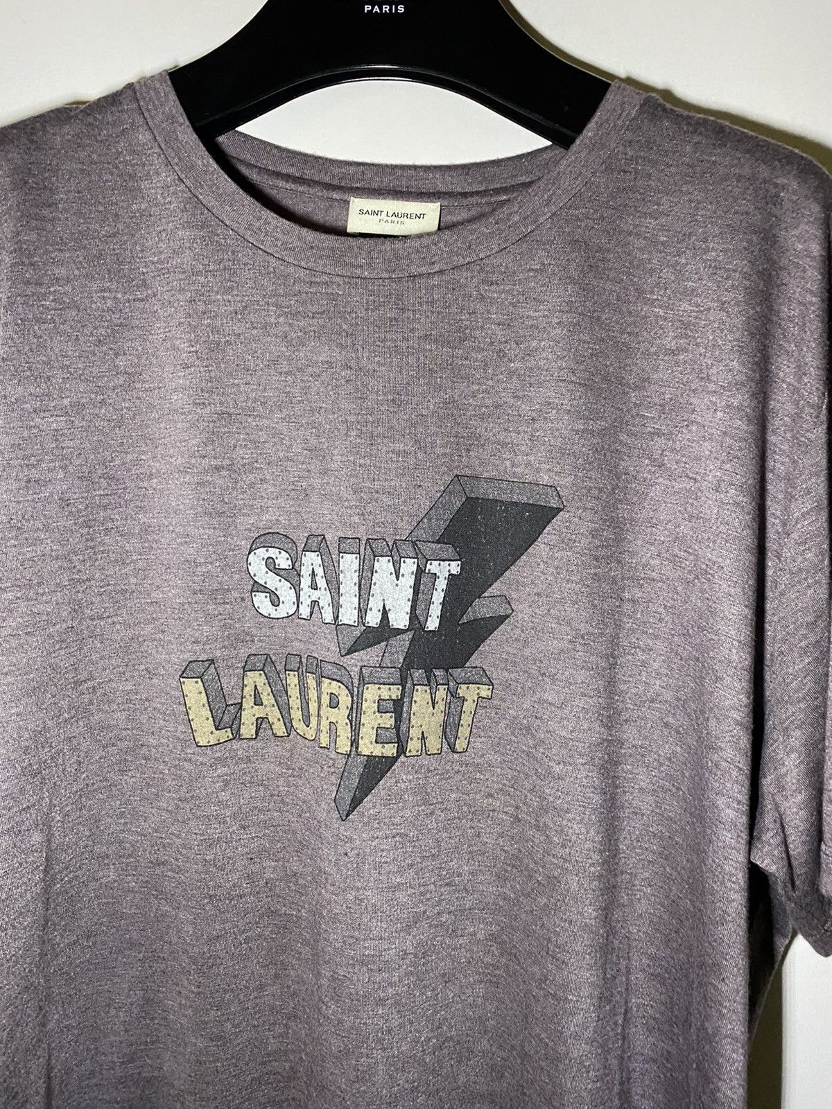 Saint Laurent Paris Saint Laurent Purple Lightning Bolt Tee | Grailed