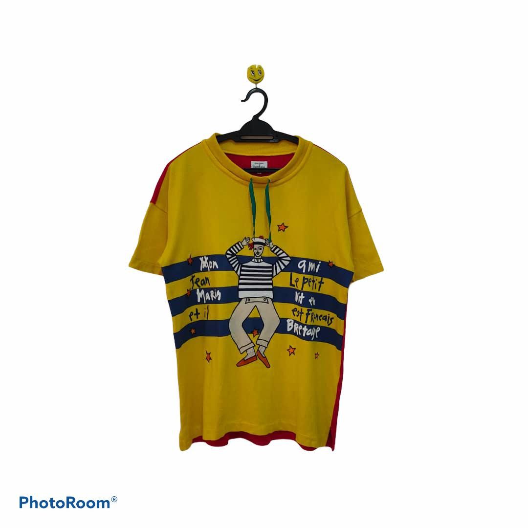 jean charles de castelbajac marine shirt stripe drawstring