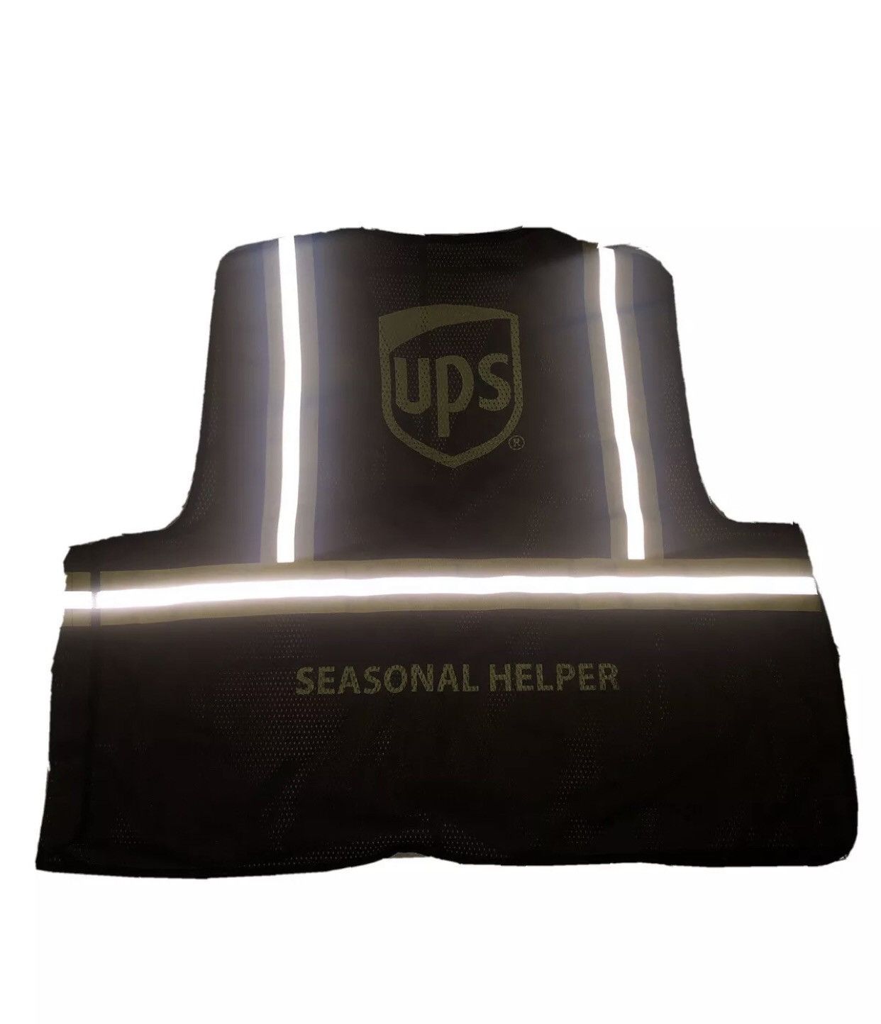UPS Postal Service 3M Reflective Safety Velcro Vest Jacket