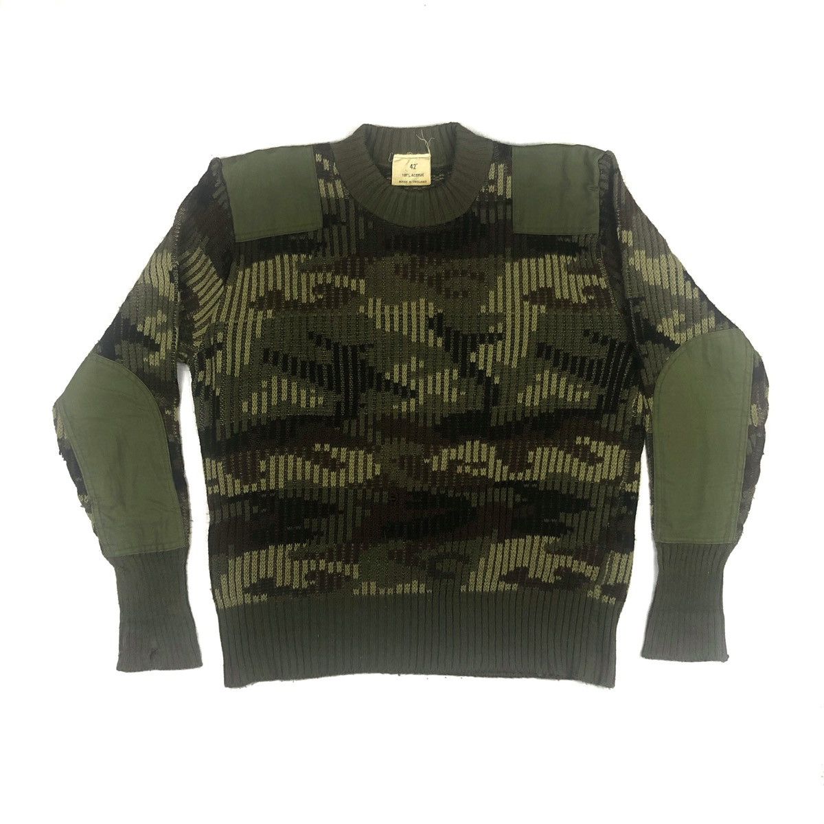 Vintage Vintage Army Pullover Knit Sweater Size US M / EU 48-50 / 2 - 1 Thumbnail