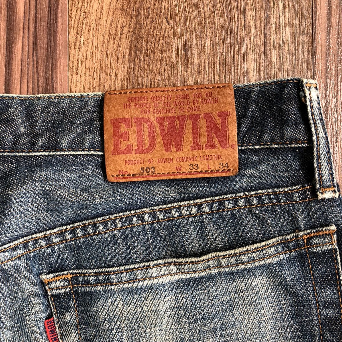 Edwin × Japanese Brand Edwin 503 Distreesed Denim Jeans Size US 32 / EU 48 - 10 Thumbnail
