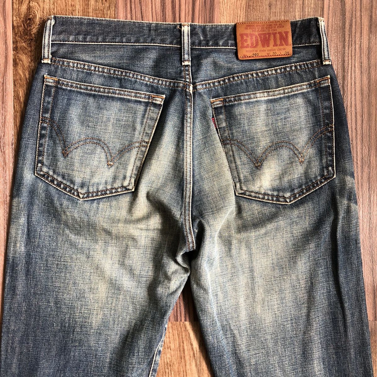 Edwin × Japanese Brand Edwin 503 Distreesed Denim Jeans Size US 32 / EU 48 - 9 Thumbnail