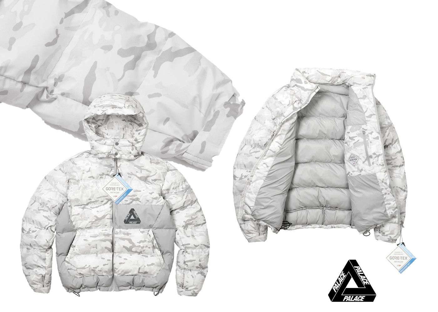 Palace Palace Gore-Tex Infinium Puffa Snow Camo | Grailed