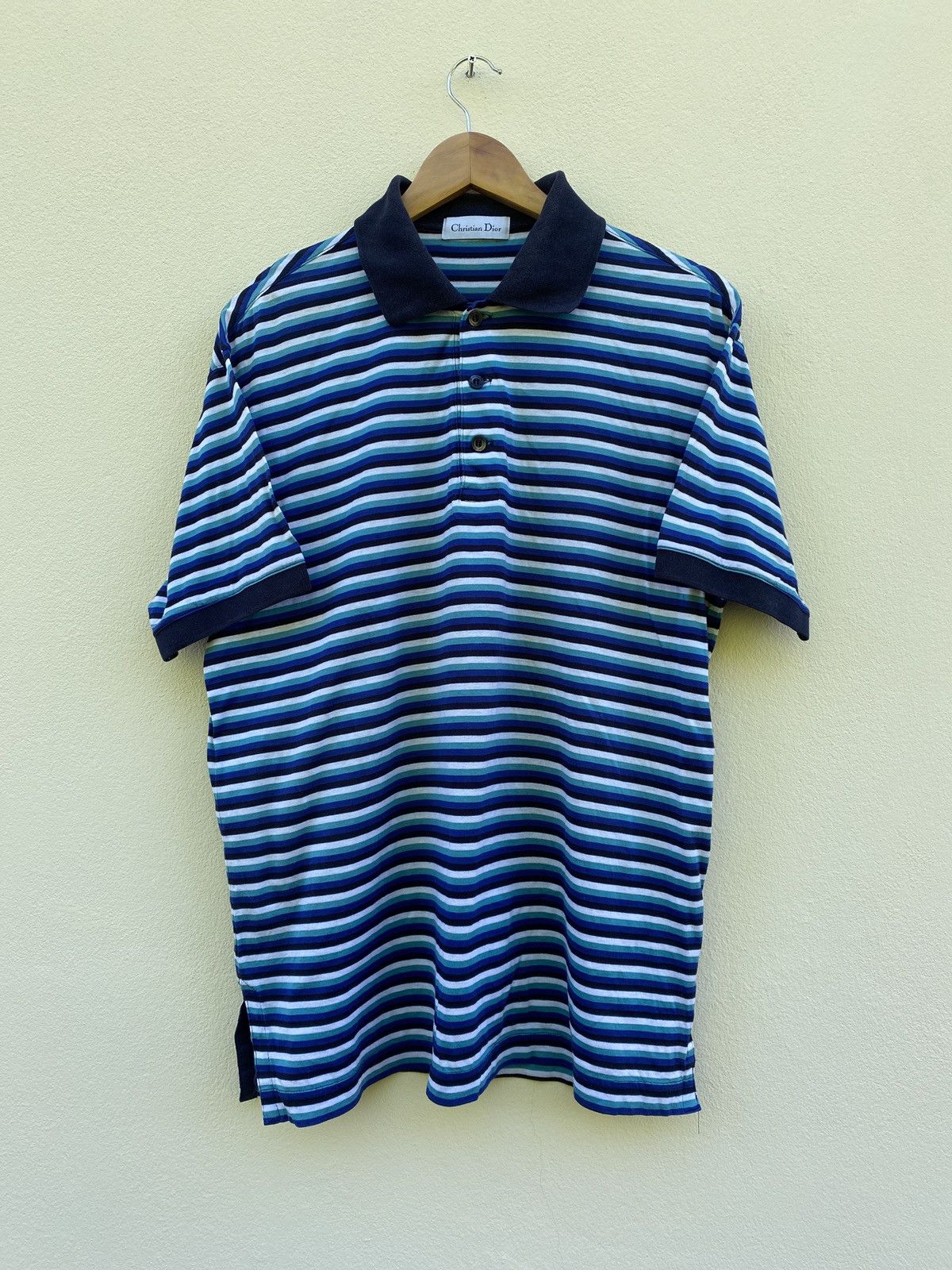 Christian Dior Monsieur Vintage Christian dior luxury stripe polos tee Size US L / EU 52-54 / 3 - 1 Thumbnail