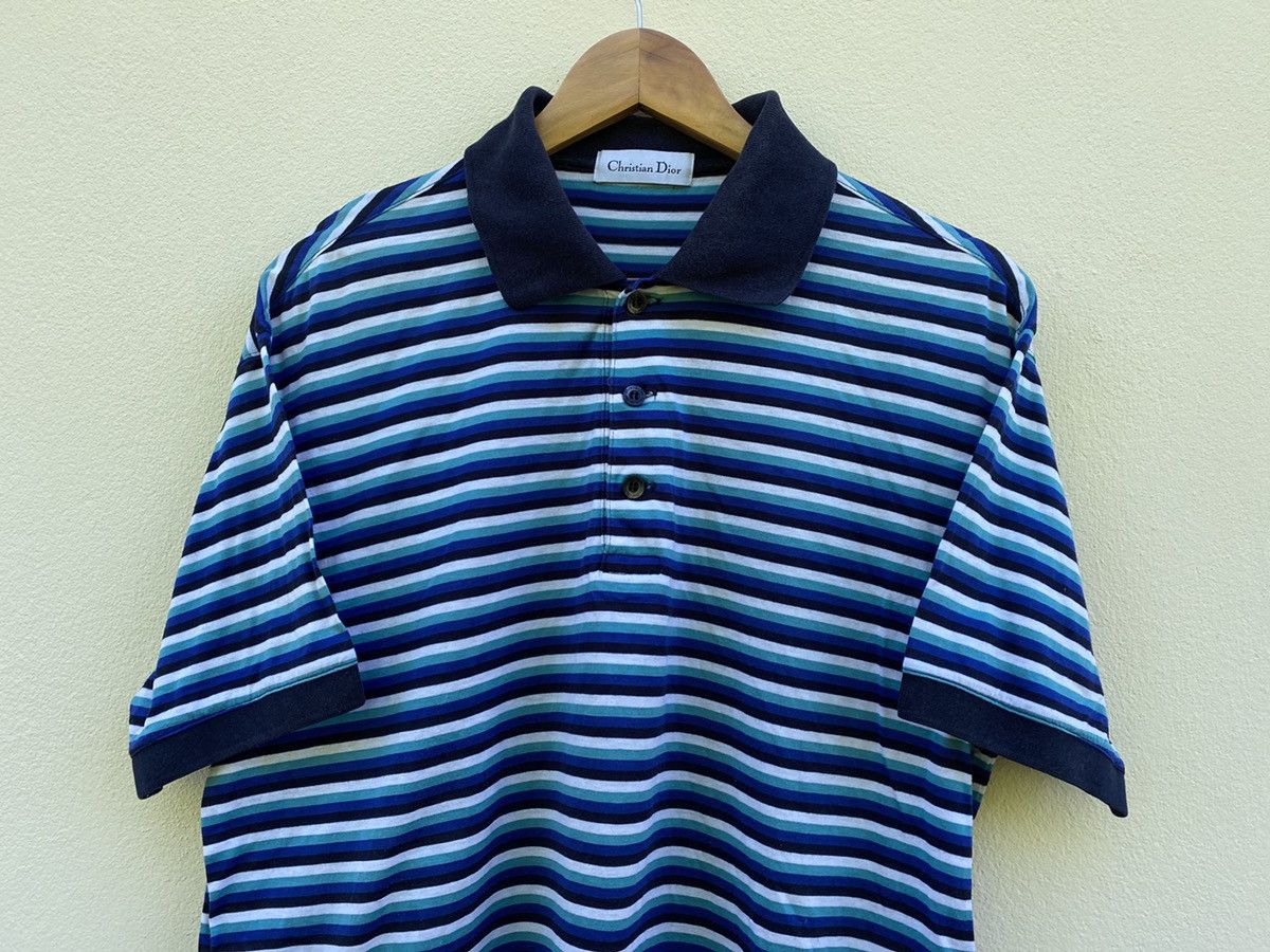 Christian Dior Monsieur Vintage Christian dior luxury stripe polos tee Size US L / EU 52-54 / 3 - 2 Thumbnail