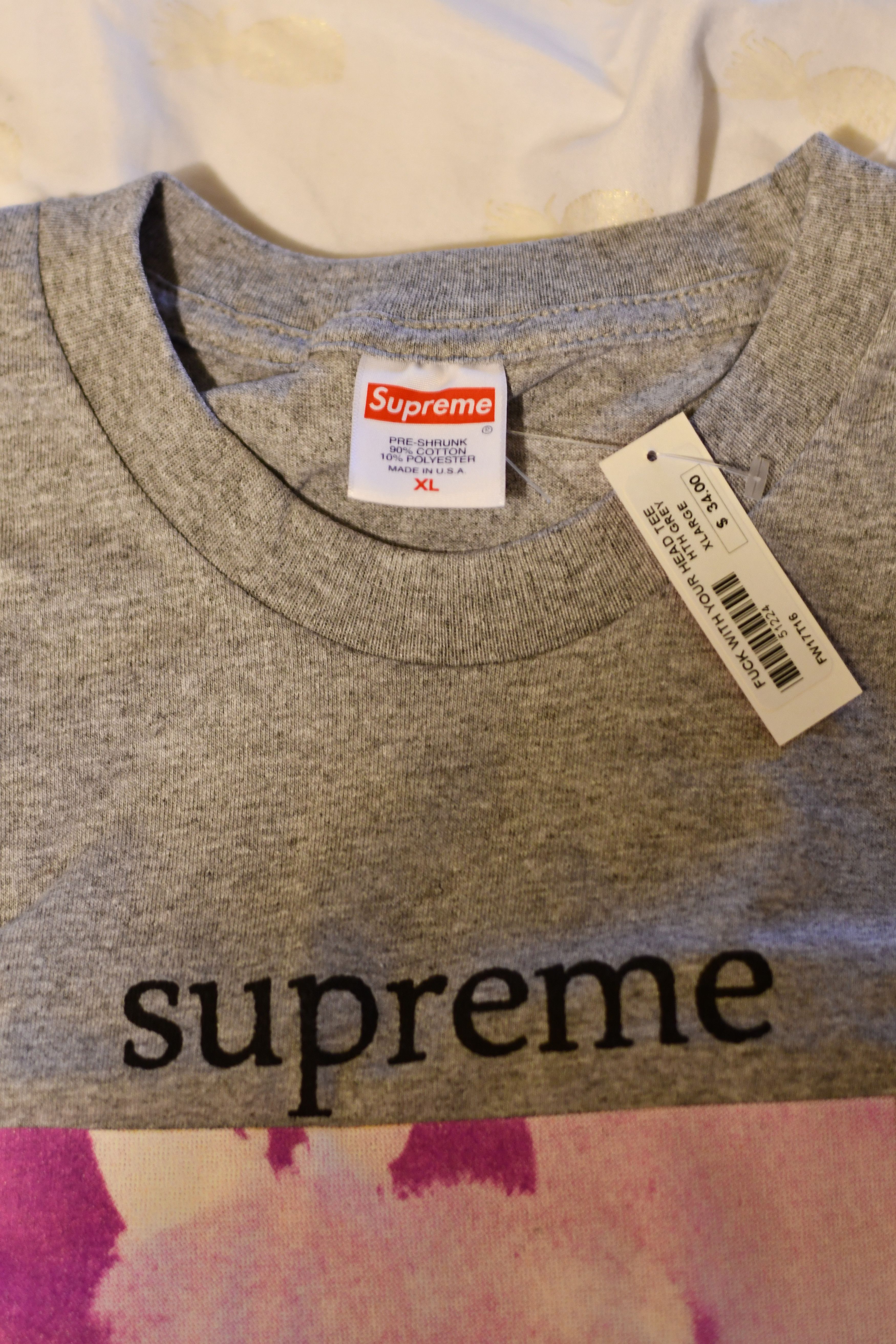 Supreme Fuck with your head tee Size US XL / EU 56 / 4 - 2 Thumbnail