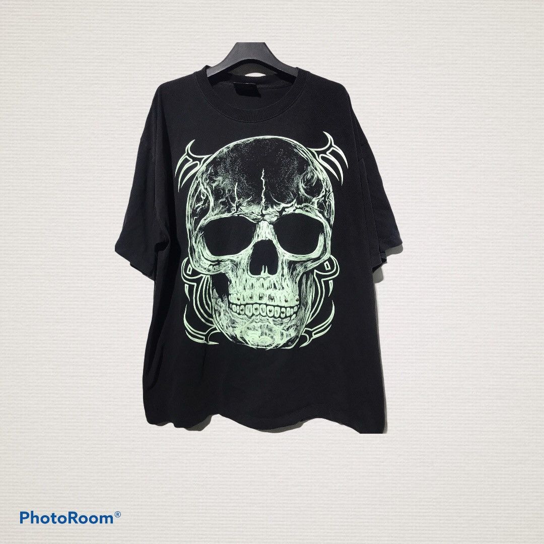 Expert Horror × Vintage VINTAGE SKULL GLOW IN THE DARK SHIRT Size US XL / EU 56 / 4 - 1 Thumbnail