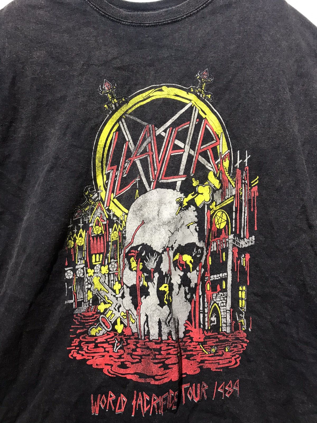 Band Tees SLAVER T SHIRT RARE DESIGN Size US XL / EU 56 / 4 - 3 Thumbnail