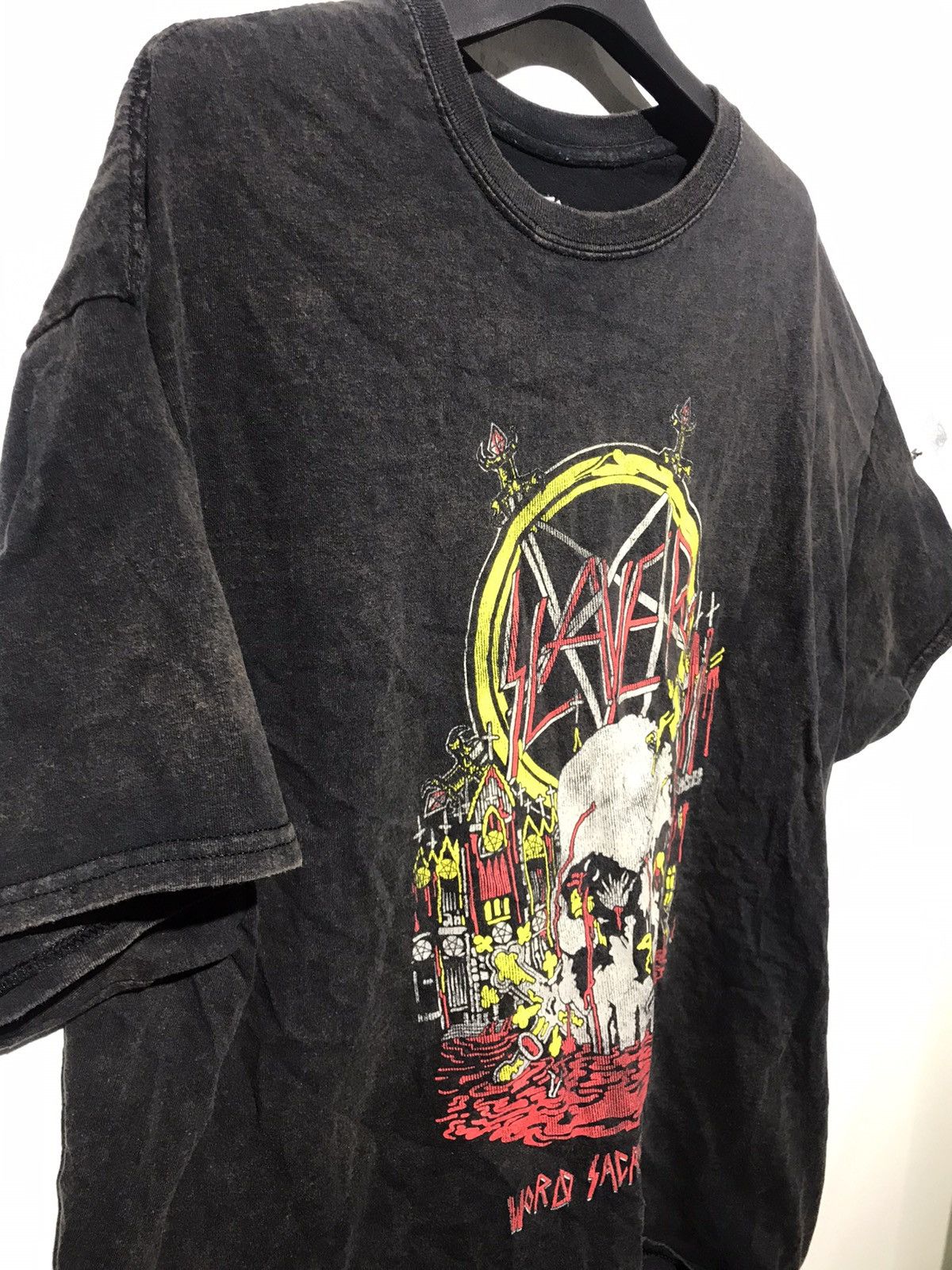 Band Tees SLAVER T SHIRT RARE DESIGN Size US XL / EU 56 / 4 - 4 Thumbnail
