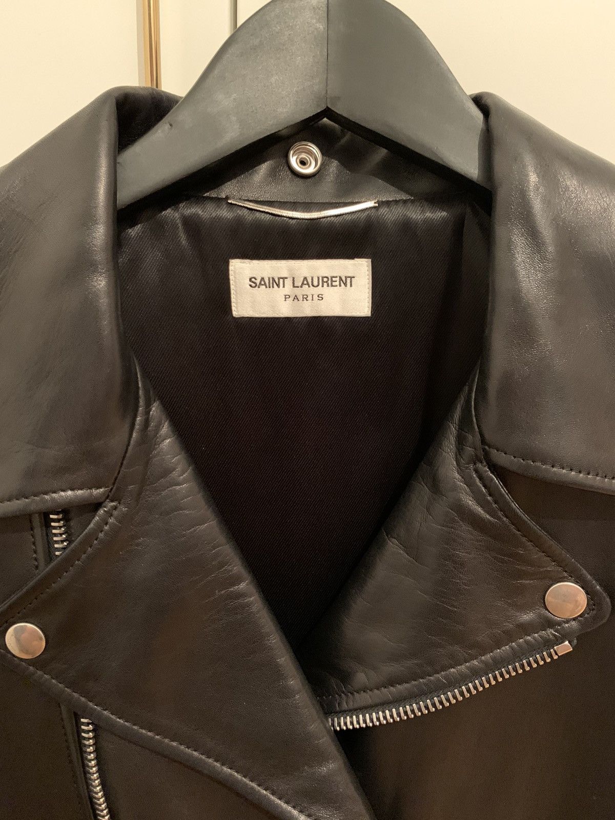 Hedi Slimane × Saint Laurent Paris FW16 L01 lamb Leather Biker Jacket - Hedi Era Size US L / EU 52-54 / 3 - 3 Thumbnail